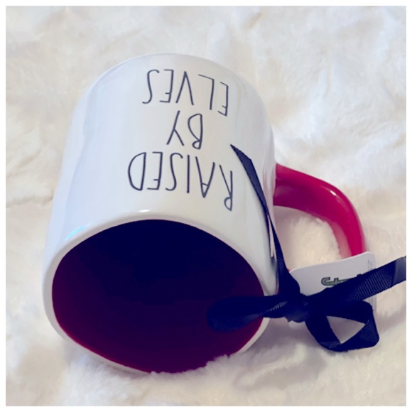 NEW Rae Dunn “Raised By Elves“ Christmas Mug Elf Movie - Picture 3 of 3